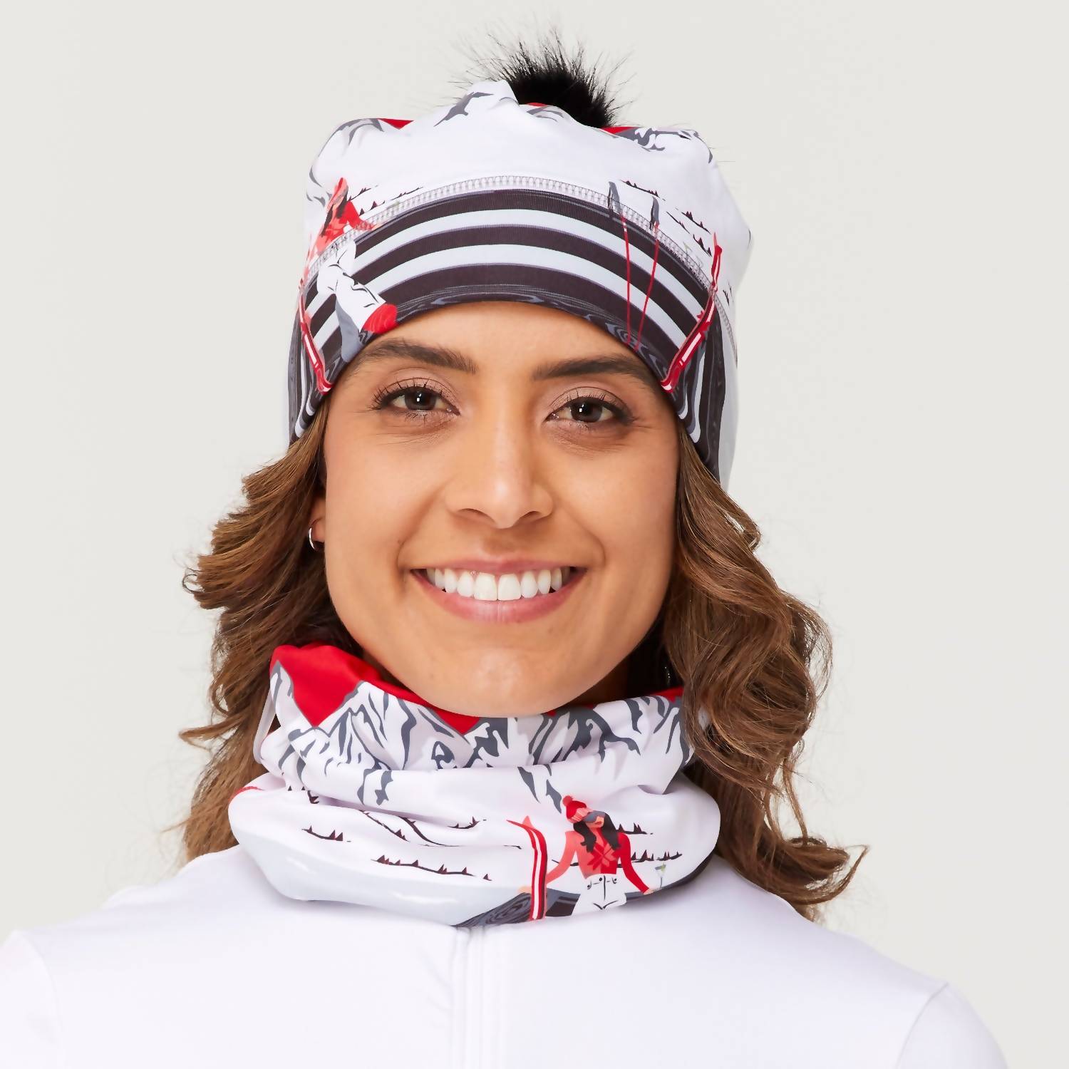 krimson klover Illustrated Beanie in apres anyone red - women's hat