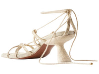 cult gaia Women's Raffia Raisa Cording Strappy Sandal in natural - women's sandal - detail view