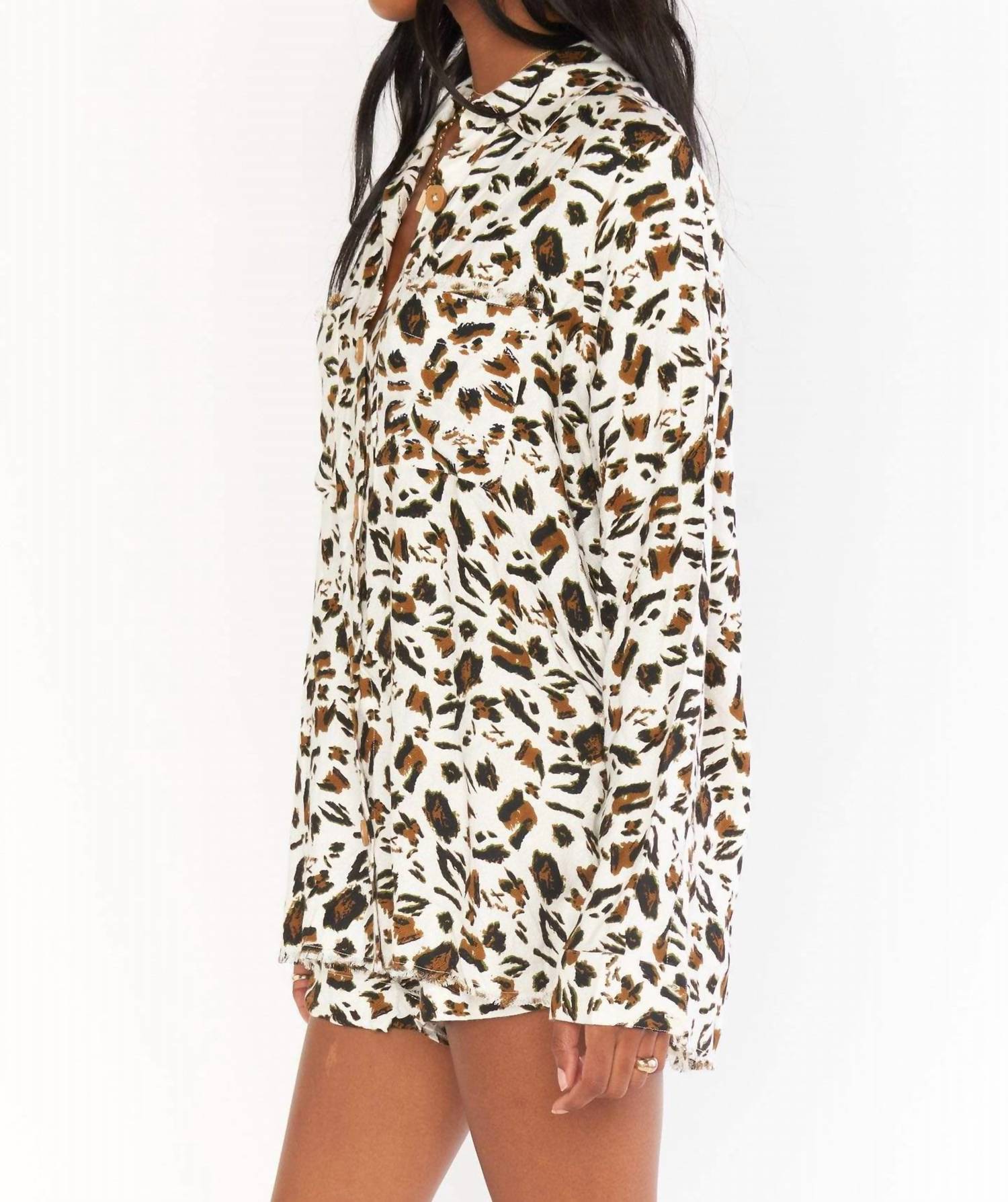 Show Me Your Mumu Disilvio Shorts in oasis cheetah - women's shorts - alternate view