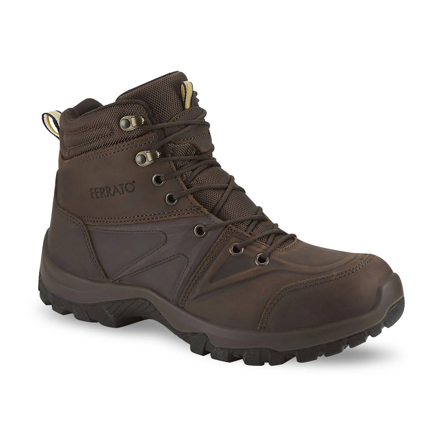 Ferrato Men's Outdoor Leather Boots in dark brown - men's boots