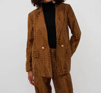 Esqualo - Women's Animal Jacquard Blazer