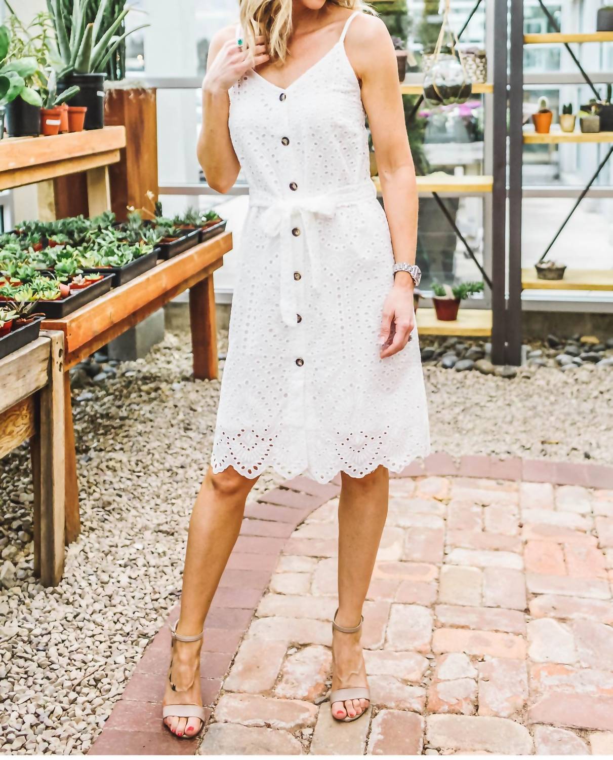 Crochet Button Down Dress