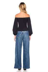 Susana Monaco - Off-Shoulder Poet Sleeve Top