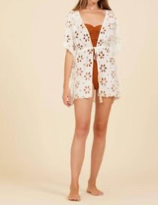 Surf Gypsy - Floral Eyelet Coverup