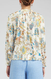 Current Air - Floral Tie Neck Blouse