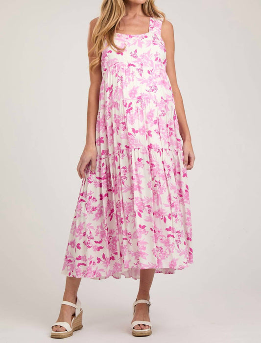 Ee:Some - Floral Printed Tiered Dress