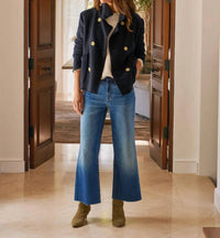 Frank & Eileen Women's Galway Wide Leg Jean in blue wash - women's pants - view 5