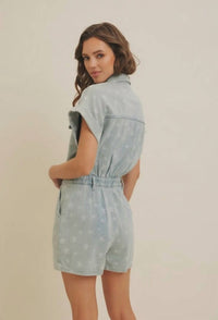 In February - Denim Star Romper