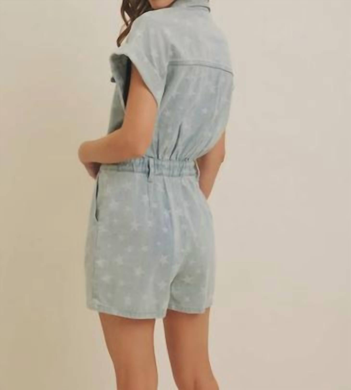 In February - Denim Star Romper