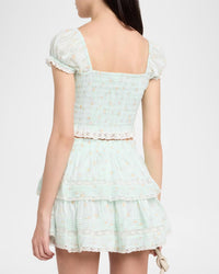 Loveshackfancy - Daini Smocked Floral Top