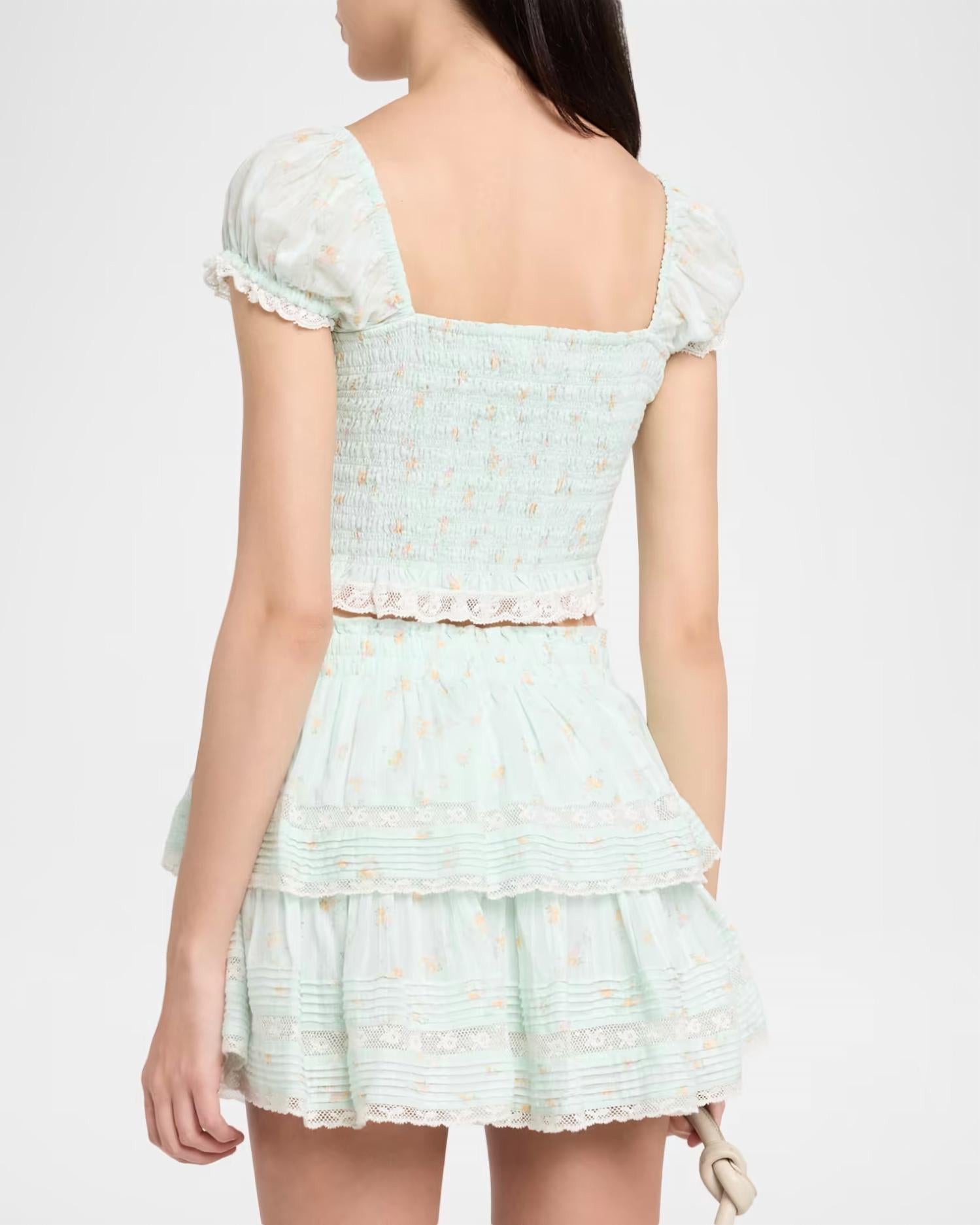 Loveshackfancy - Daini Smocked Floral Top