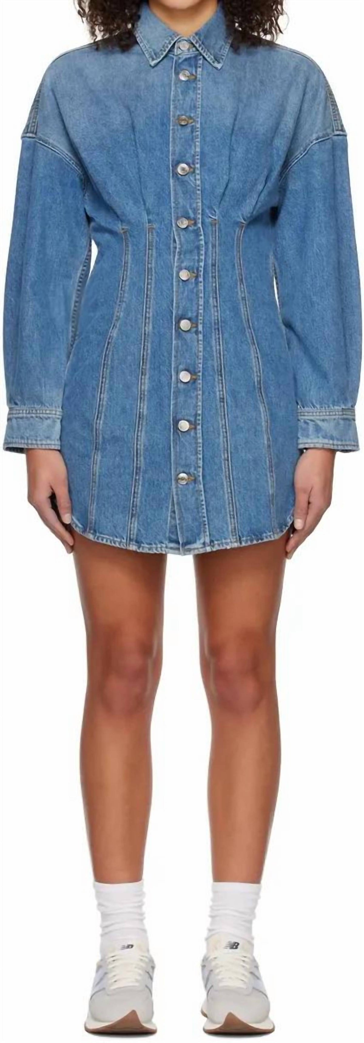 Grlfrnd - Grace Corset Shirt Mini Dress