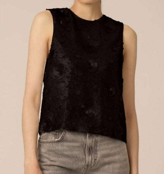 Gilner Farrar - piper sequin flower top