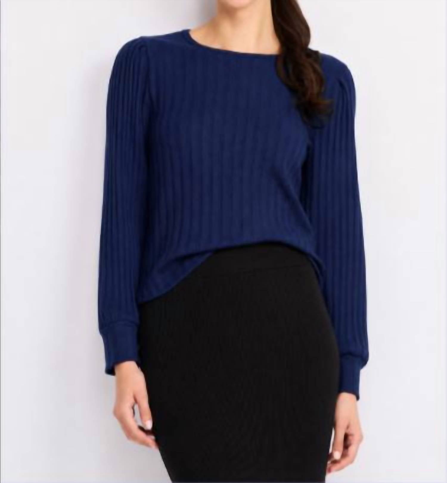 Michael Stars - Jeanie London Rib Long Sleeve Crew Top