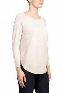 Anne Rose - Women's Scoop Neck Long Sleeve Solid Knit Top
