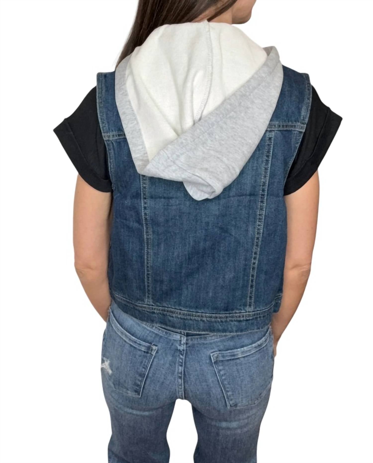 Risen - Saffira Hooded Denim Vest