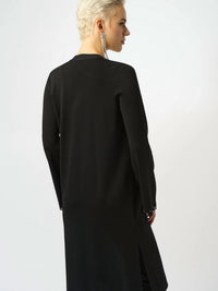 Joseph Ribkoff Sweater Knit Open-front Cover Up in black - women's sweater - alternate view
