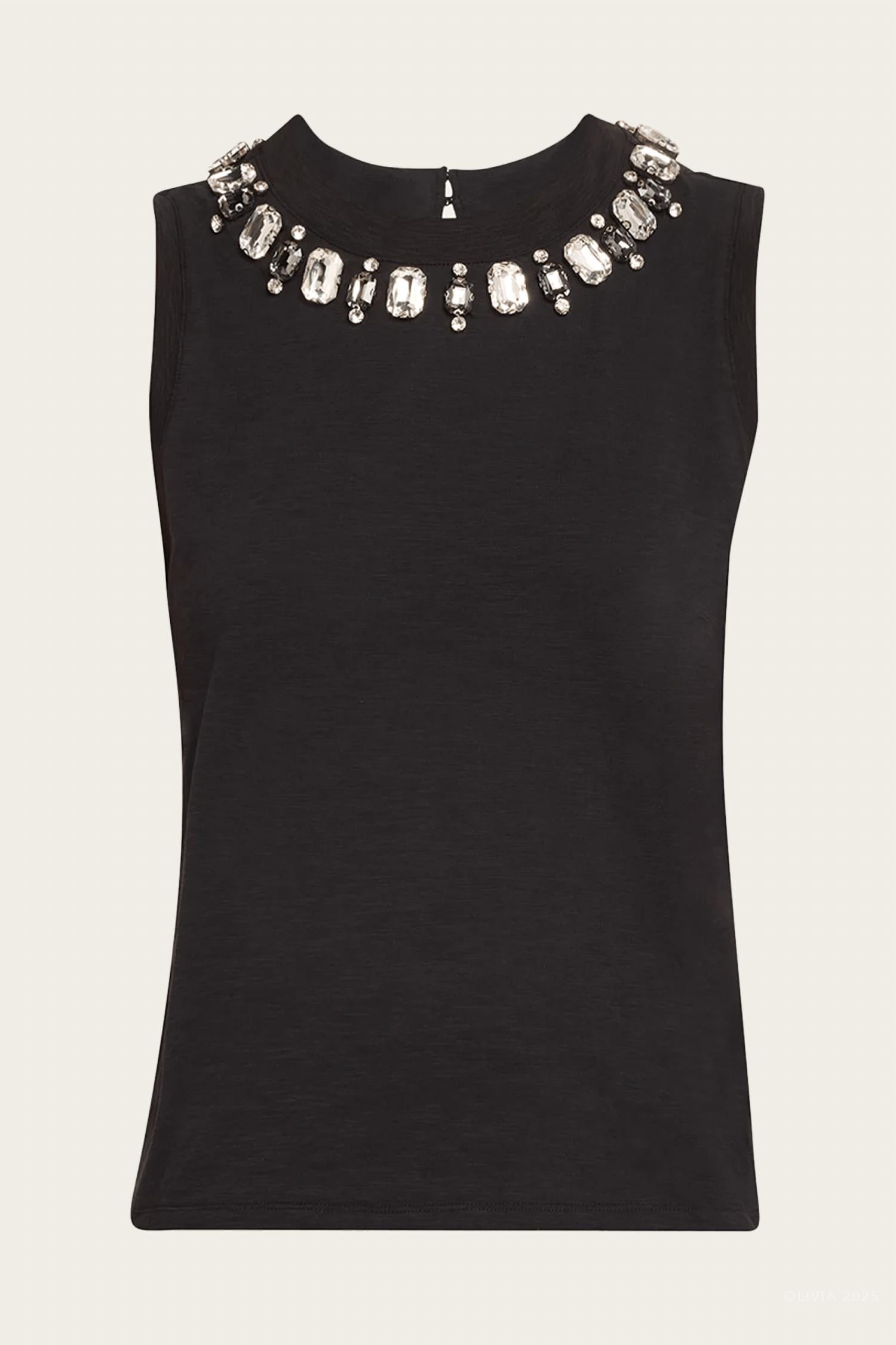 Cinq A Sept - Gem Neckline Blaine Tee