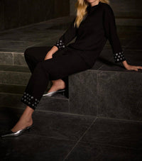 Joseph Ribkoff - Grommet Detail Three Quarter Sleeve Top