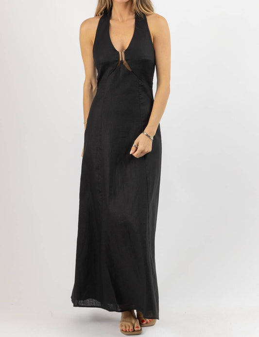 Endless Blu. - Holden V-neck Maxi Dress