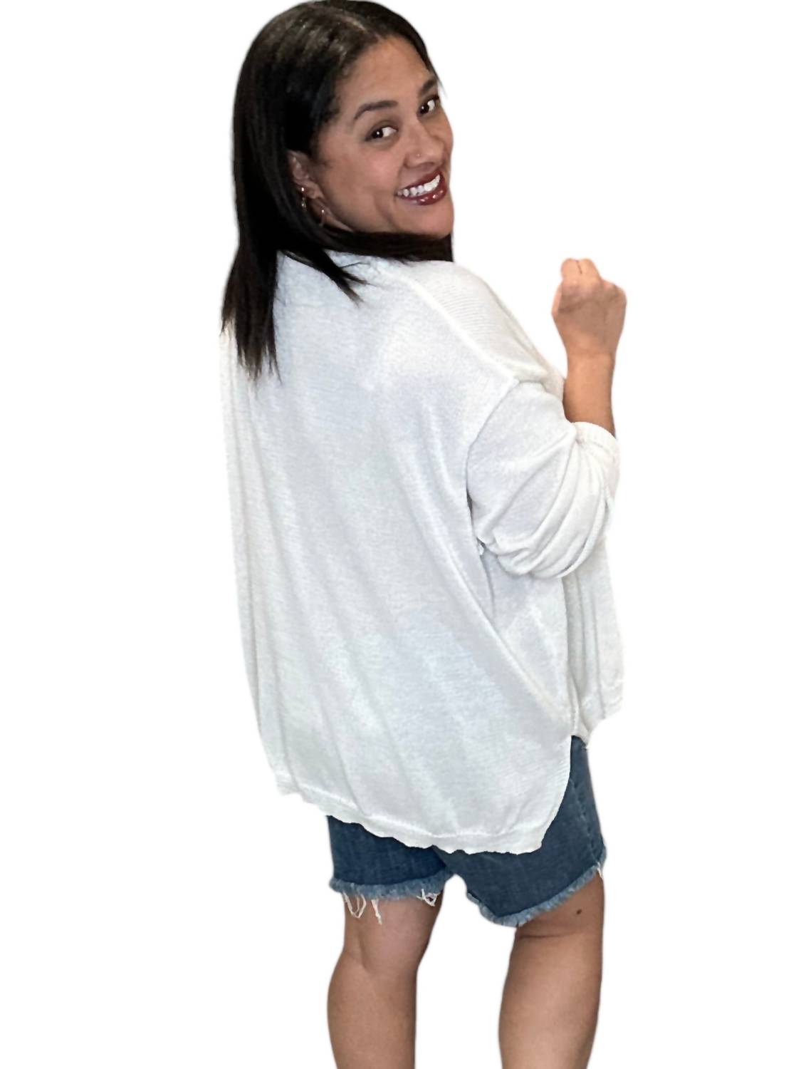 Easel - Relaxed Fit Drop Shoulder Summer Sweater