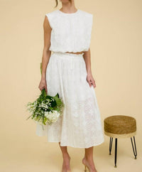 Blu Pepper - Mimi Tiered Eyelet Skirt