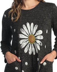 Jess & Jane - Happy Days Soft Brushed Knit Patch Pocket Top - Plus