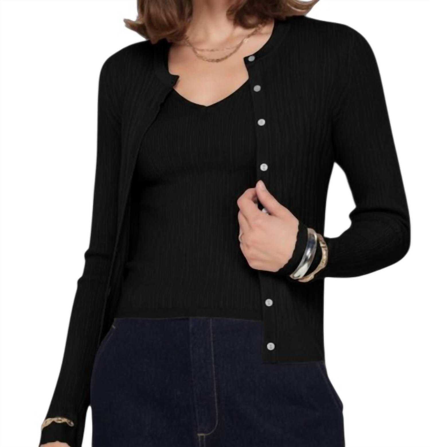 Current Air - Ribbed Cardigan Twin Set