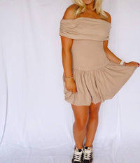 Klesis - Off The Shoulder Balloon Mini Dress