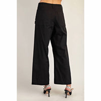 Style Usa - Scalloped Pocket Straight Leg Pants