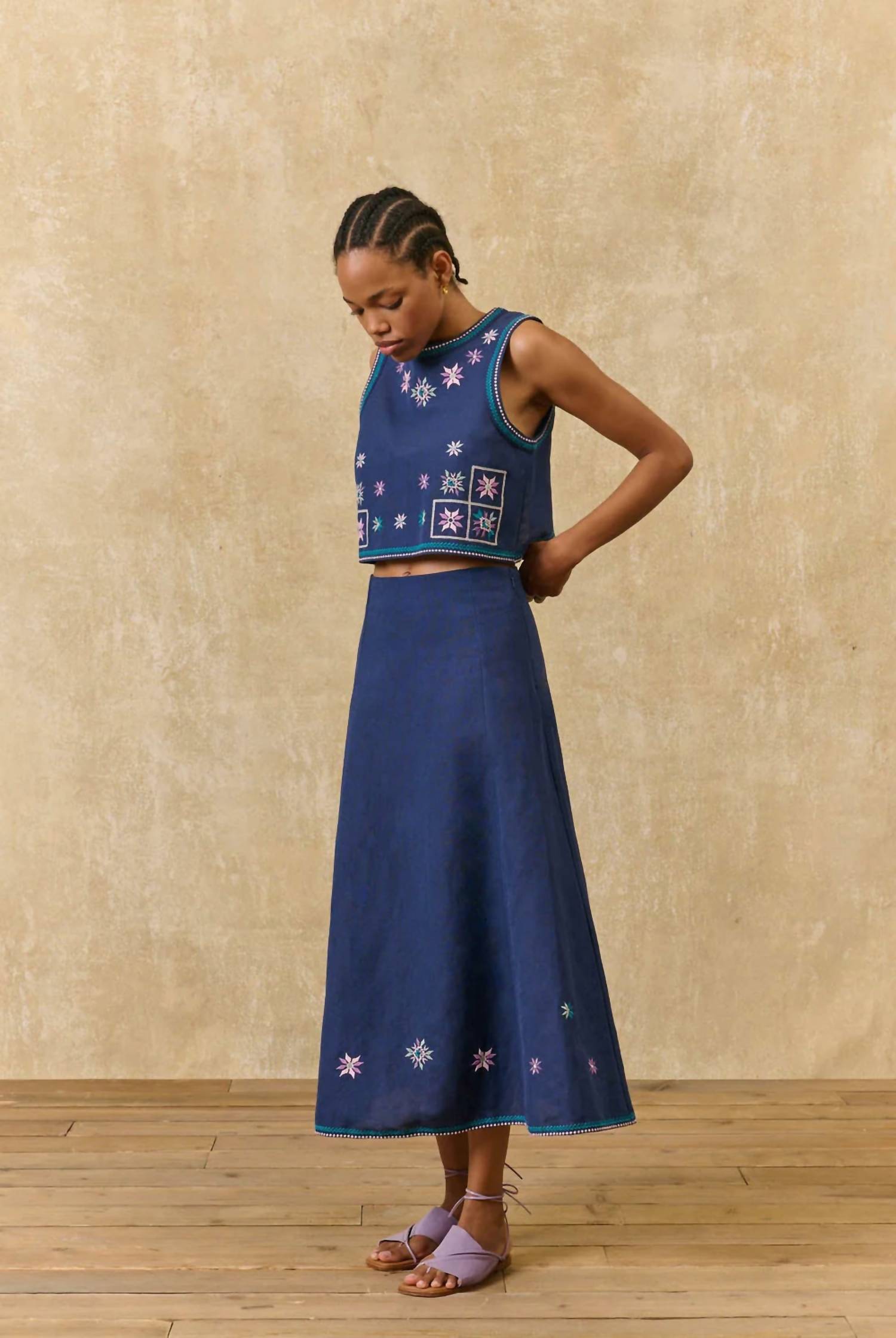 Louise Misha - Dafne Canvas Skirt