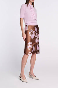 DOROTHEE SCHUMACHER Floral Statement Midi Skirt in caramello rose - women's skirt
