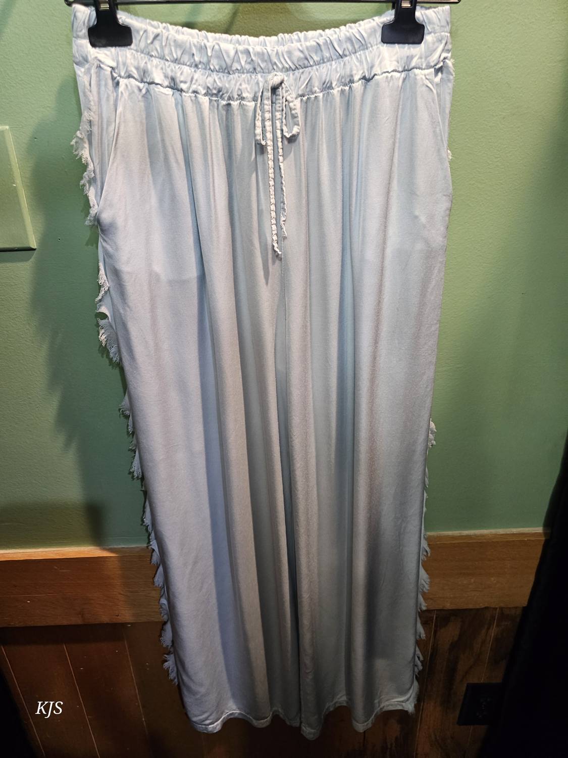 Made In Italy - Women's Silk Pant With Fringe