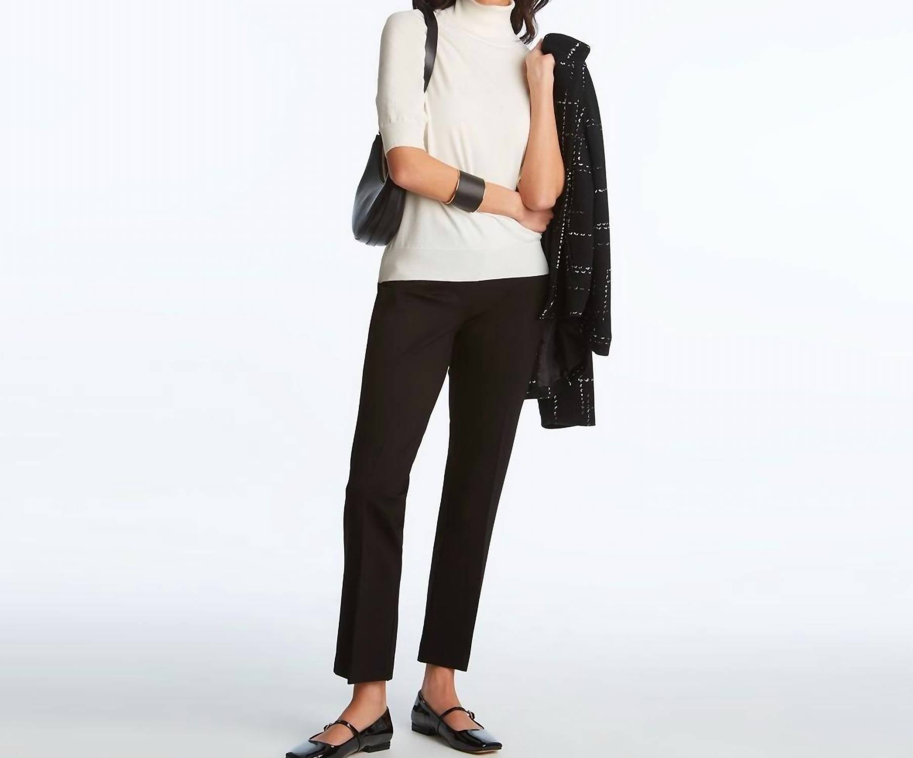 Elliott Lauren - Short Sleeve Turtleneck Sweater
