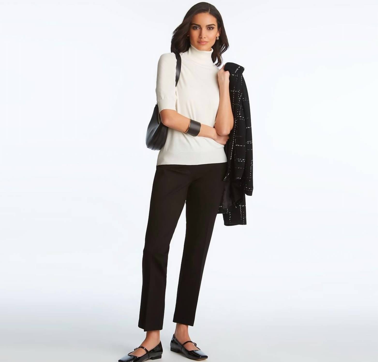Elliott Lauren - Short Sleeve Turtleneck Sweater