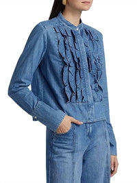 Twp - Patti Ruffled Denim Jacket