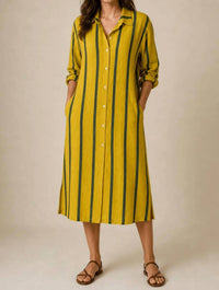 Liabella - Pure Linen Button Down Dress