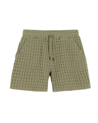 OAS Men's Porto Waffle Shorts in dusty green - men's shorts