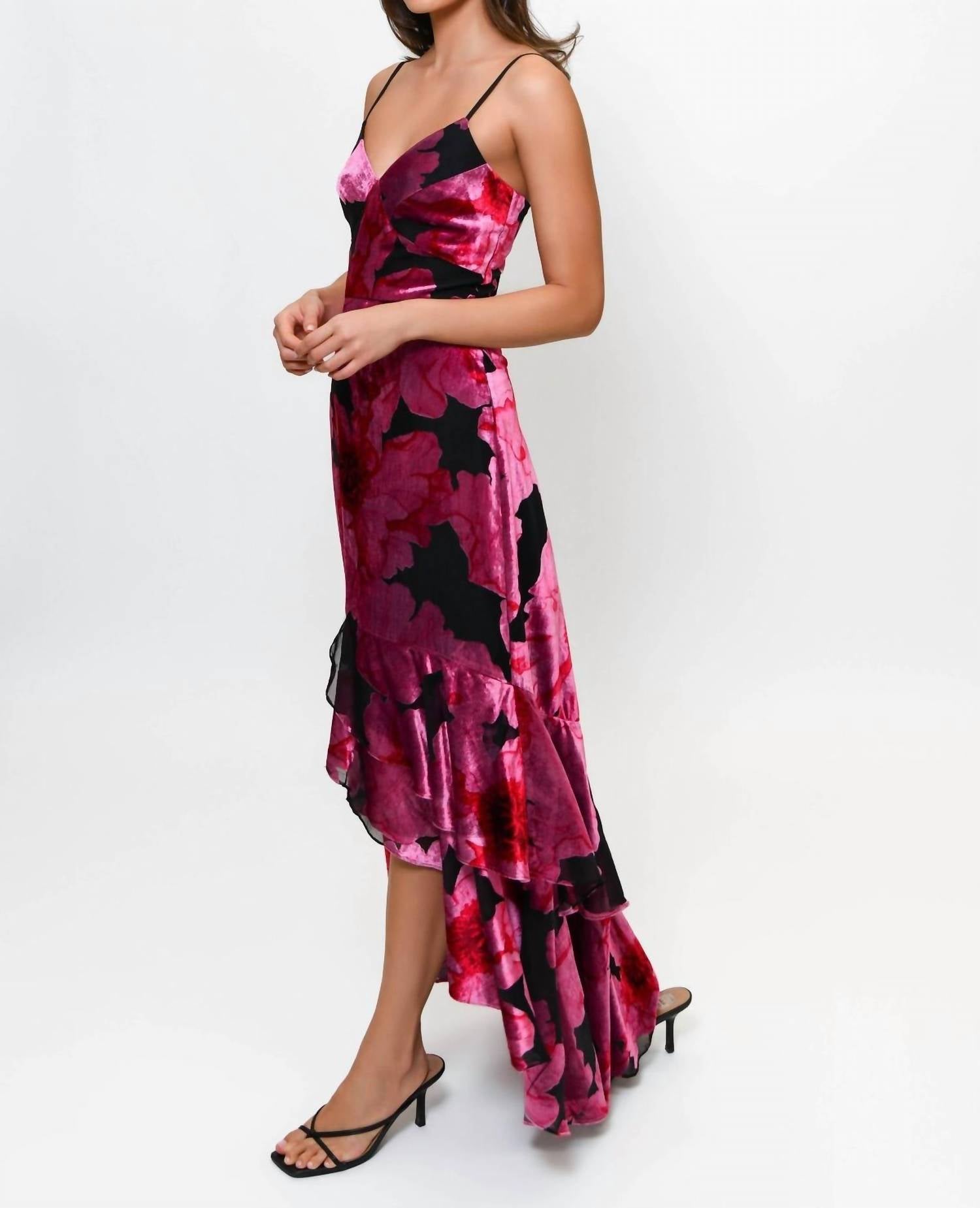 Hutch - Royce Fitted Bodice Tiered High Low Dress