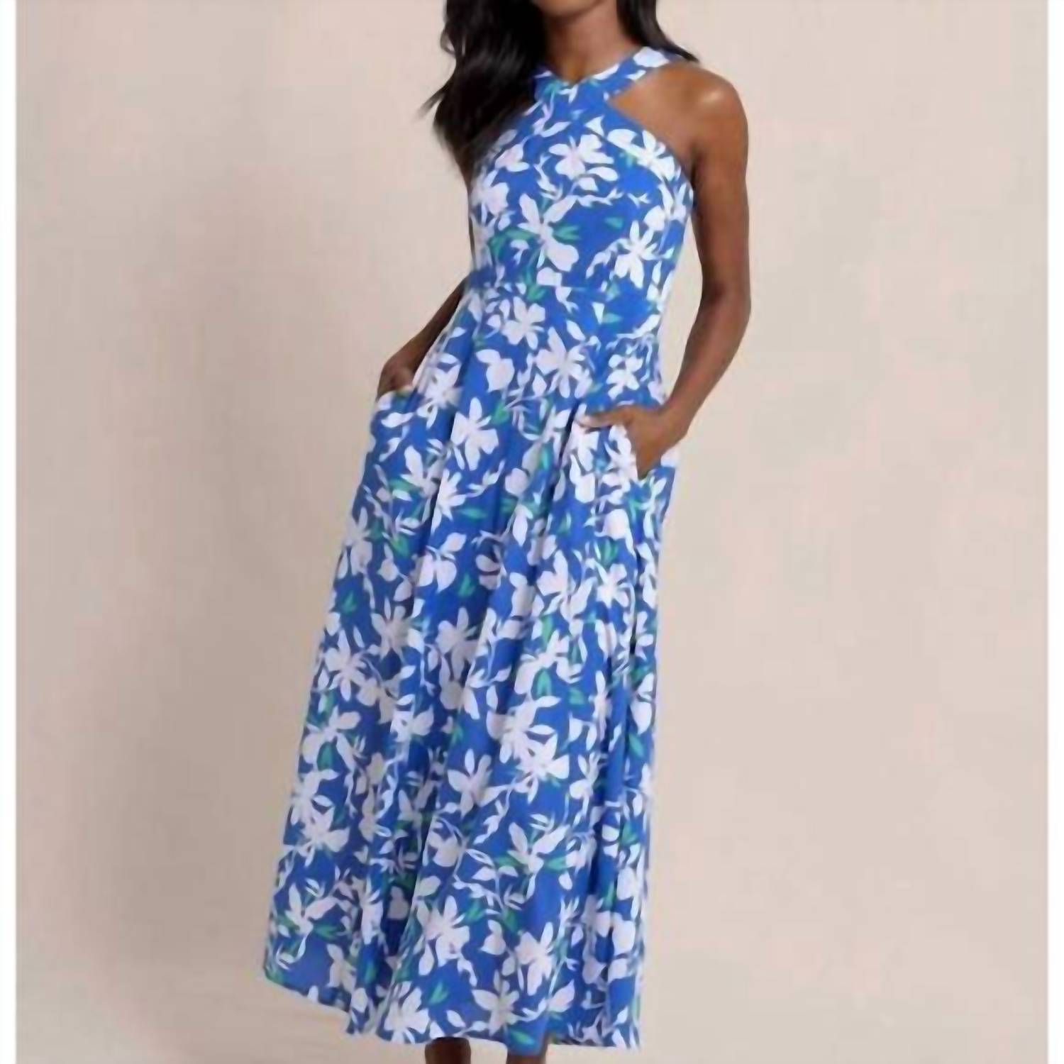 SOUTHERN TIDE Anniston Blossom Bay Maxi Dress in blue lolite - women's dress