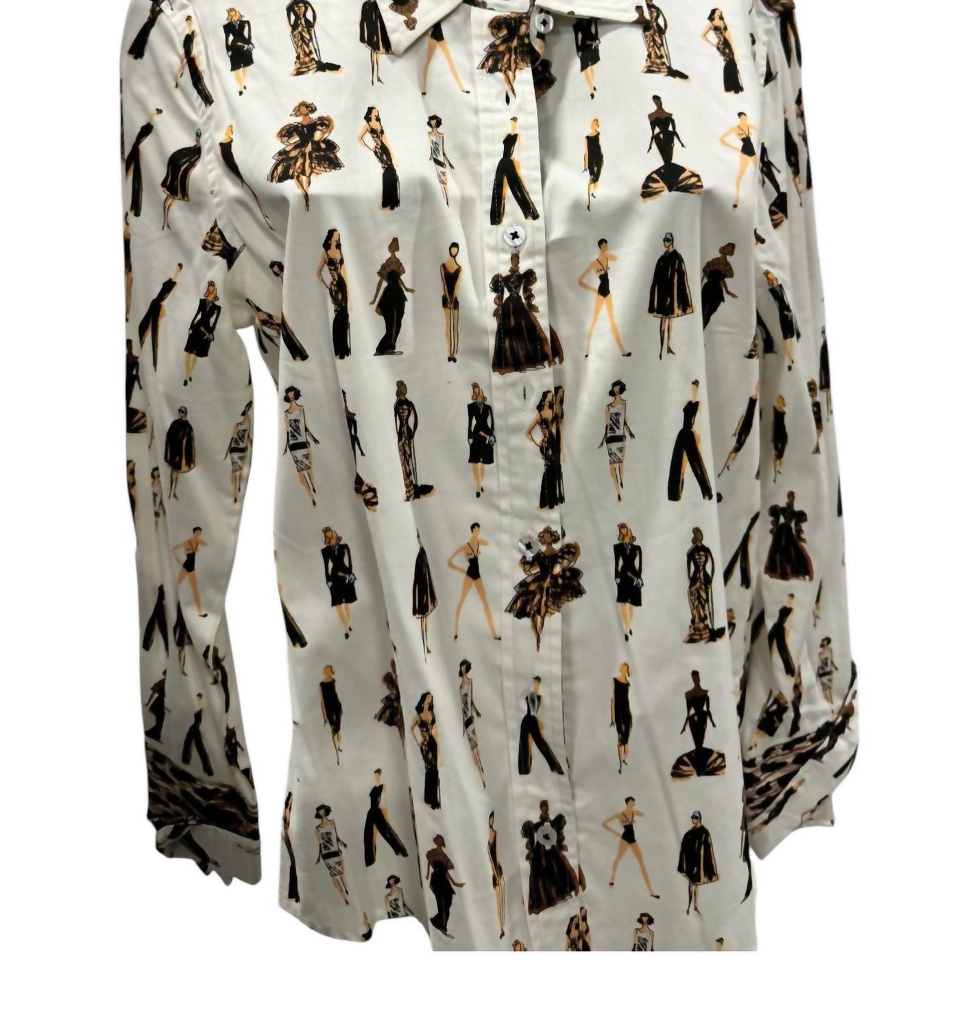 Tizzie - Women's Long Sleeve Cheetah Print Button Up Top