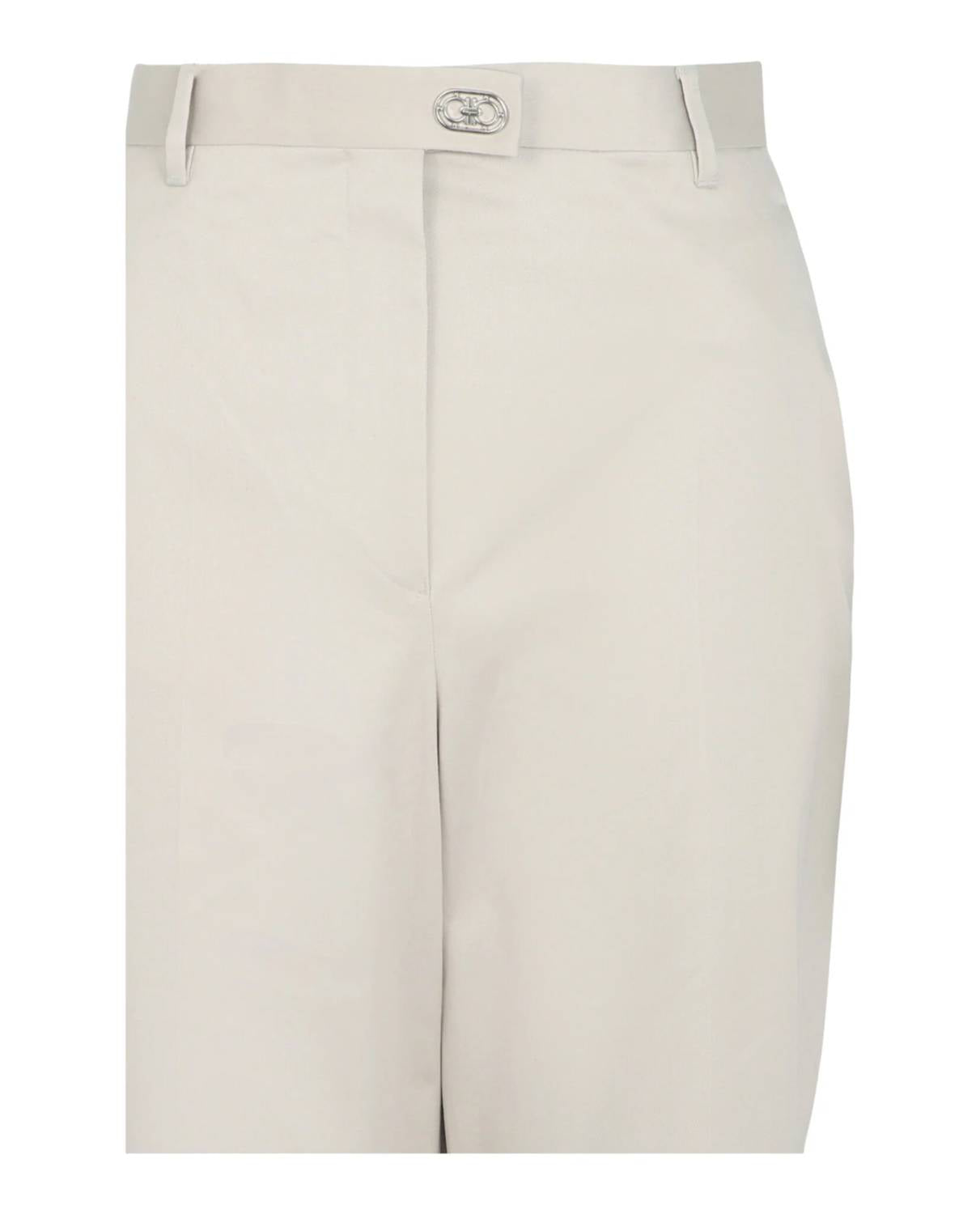 Salvatore Ferragamo - Women's Tailored Cotton-blend Tapered Trouser