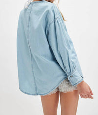 Free People - Denim Dreaming Pullover