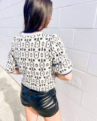 Thml - Short Sleeve Abstract Print Sweater
