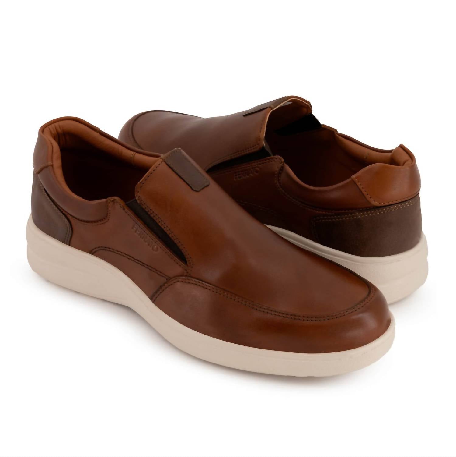 Ferrato Men's Flats Leather Shoes in brown 1 - men's sneaker - alternate view