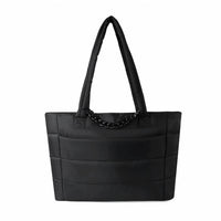 Selini New York - Women's Quilted Puffer Luggage Strap And Chain Tote Bag