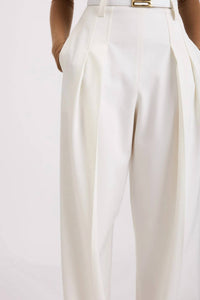 Victoria Beckham - Fresh Wool High Waisted Cinched Trouser