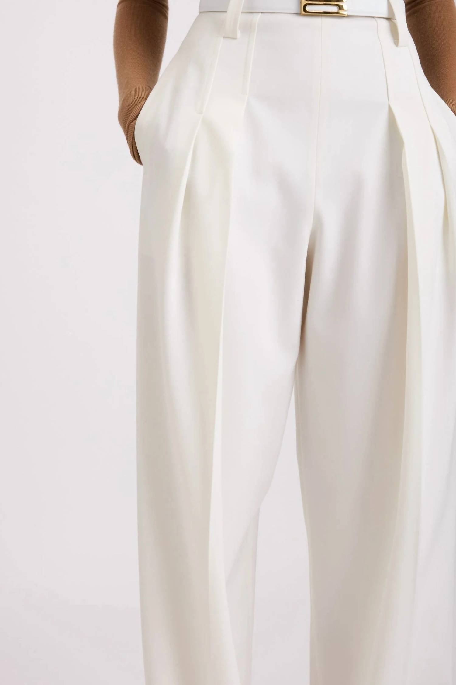 Victoria Beckham - Fresh Wool High Waisted Cinched Trouser