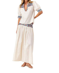 Sundays - Gwen Floral Embroidery Skirt