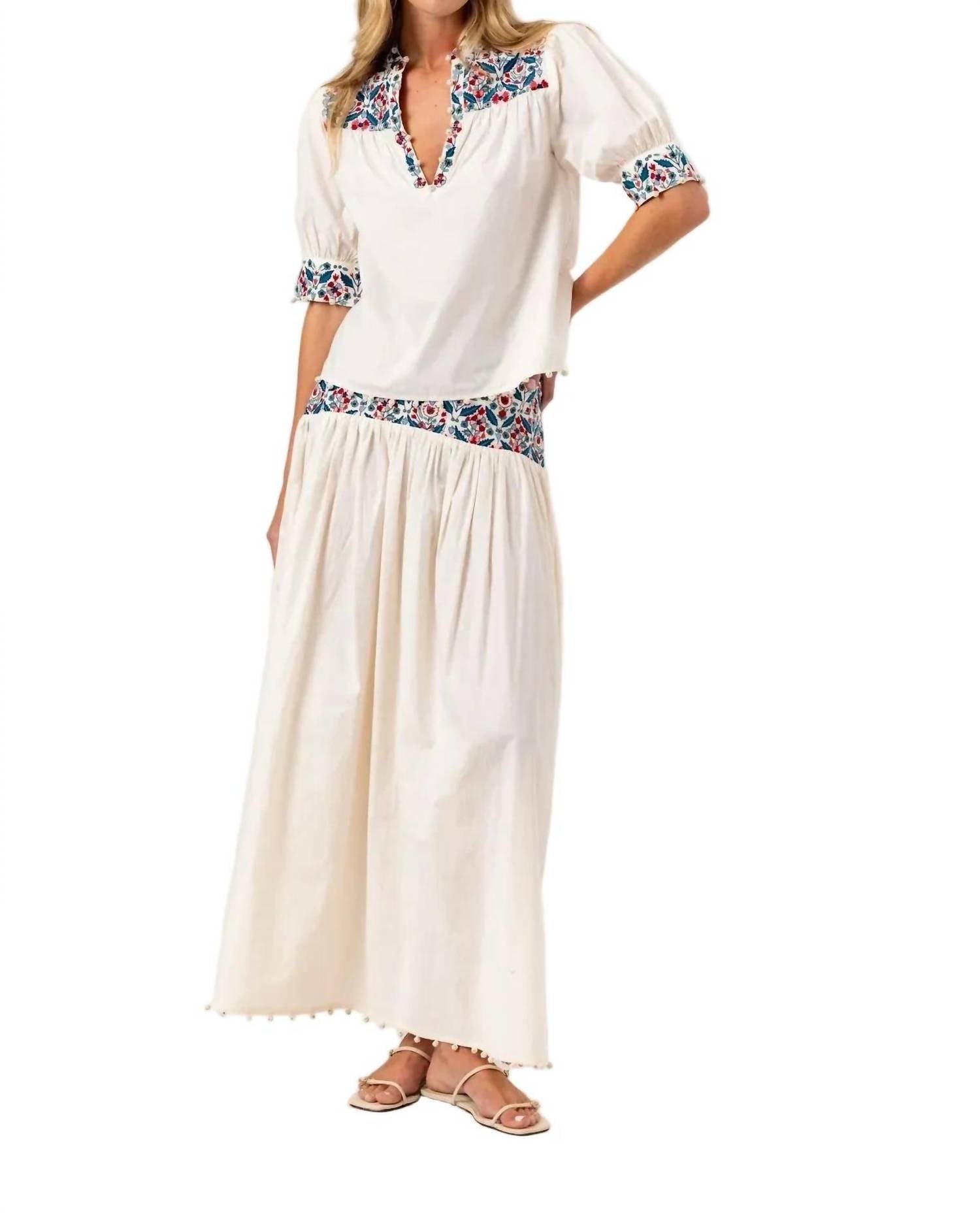 Sundays - Gwen Floral Embroidery Skirt